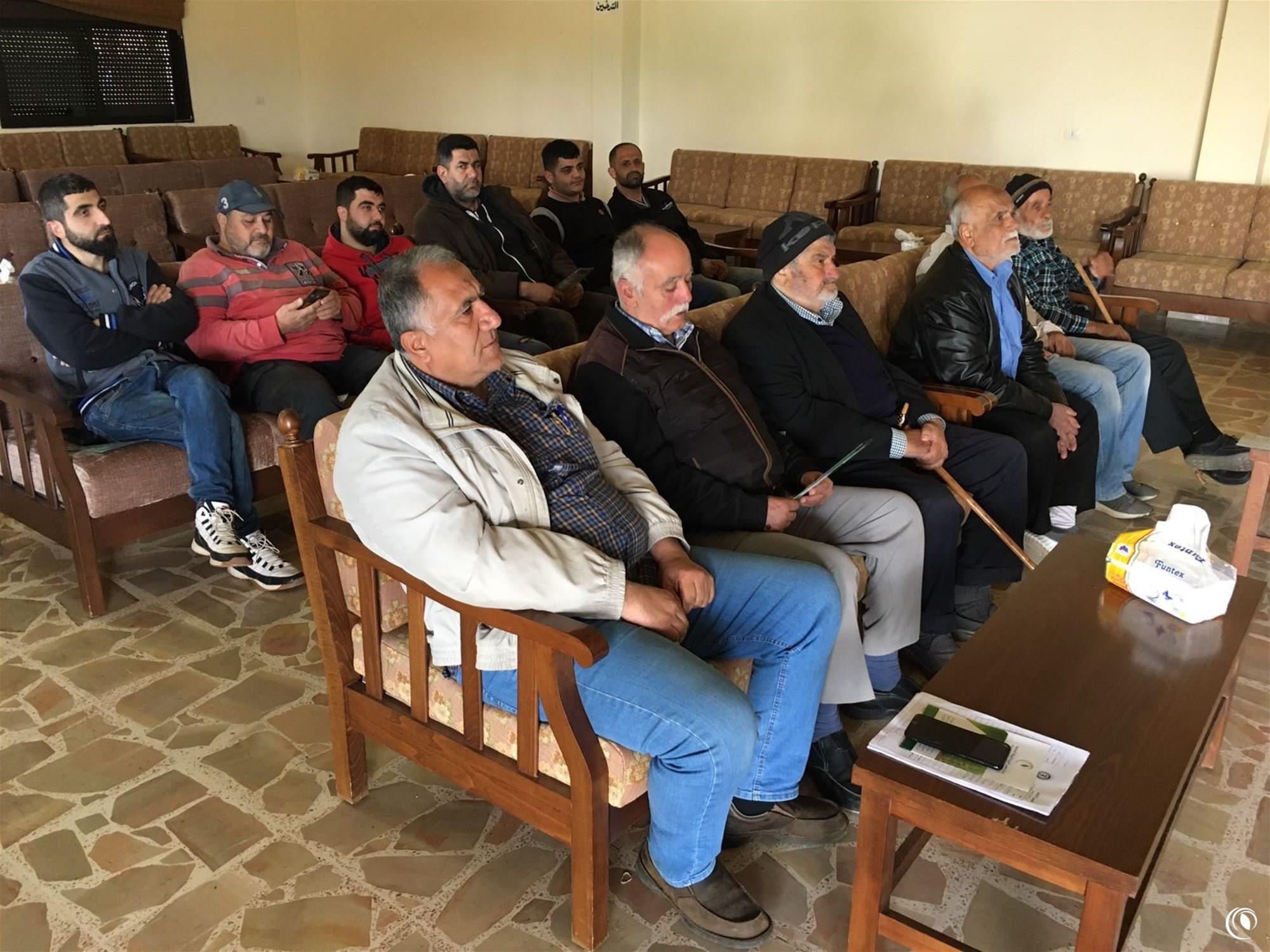 Guidance session for farmers in Deir Nabouh and Izal
