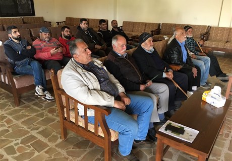 Guidance session for farmers in Deir Nabouh and Izal